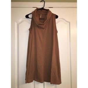 🍂Tan Swoop Neck Dress🍂